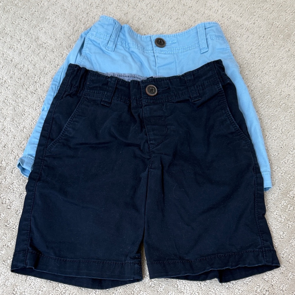 OshKosh B'gosh Light Blue & Navy Pull-On Shorts Set